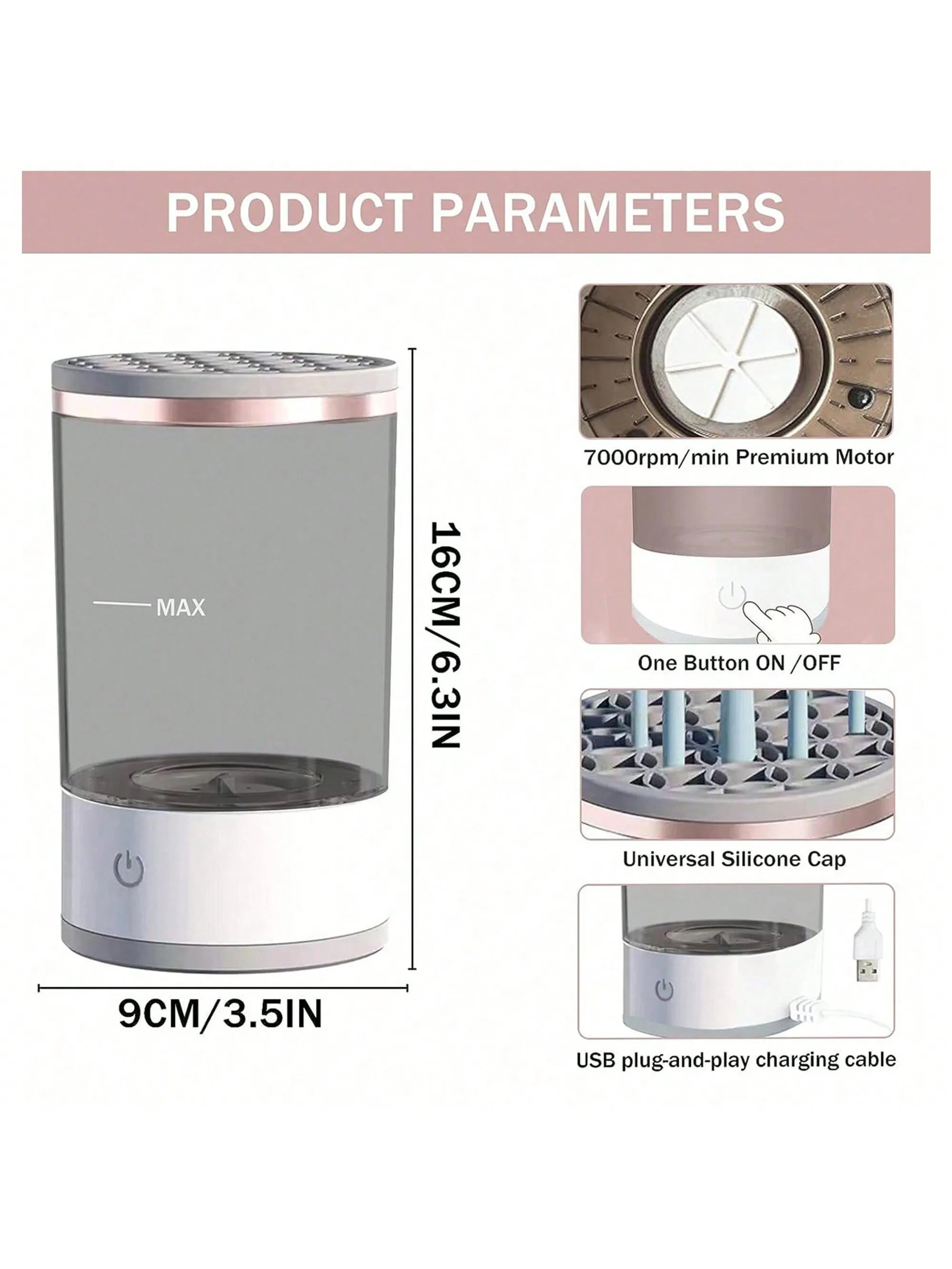 Automatic Electric Makeup Brush Cleaner